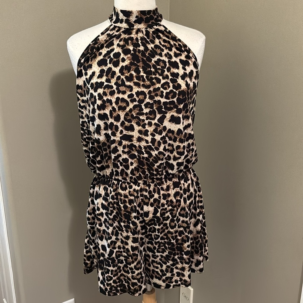 Heimesh USA Halter Animal Print Romper Size Large